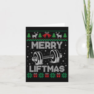 Merry Liftmas Funny Christmas Gym Workout Fitness  Card