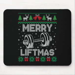 Merry Liftmas Funny Christmas Gym Workout Fitness Mouse Pad