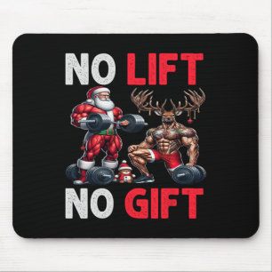 Merry Liftmas Muscle Santa Weightlifting Xmas Body Mouse Pad