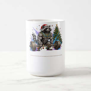 Merry Liftmas Raccoon Gym Shirt Coffee Mug