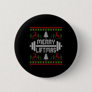Merry Liftmas - Trainer Ugly Style Christmas  2 Inch Round Button