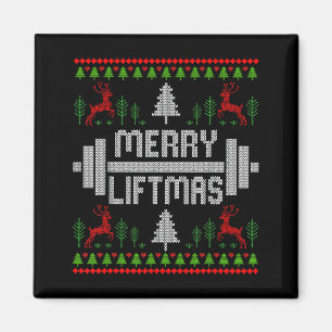 Merry Liftmas - Trainer Ugly Style Christmas Magnet