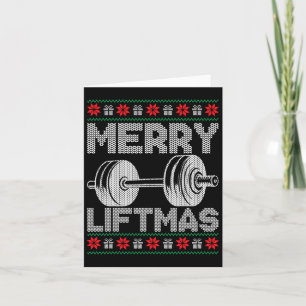 Merry Liftmas Ugly Christmas Gym Workout Funny Fit Card
