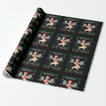 Merry Liftmas Ugly Christmas Sweater Miss Santa Gy Wrapping Paper<br><div class="desc">This is a great gift for your family,  friends during Hanukkah holiday. They will be happy to receive this gift from you during Hanukkah holiday.</div>