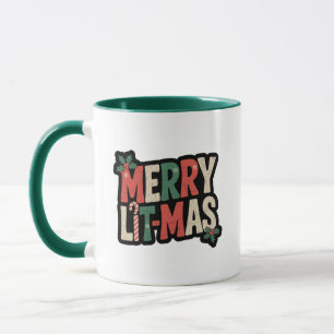 Merry Lit-mas Bookish Coffee Mug
