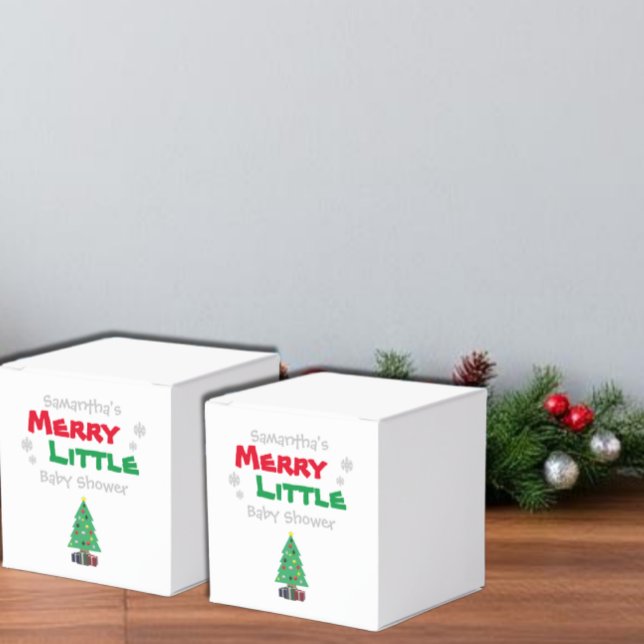 Merry Little Baby Shower Favor Box (Creator Uploaded)