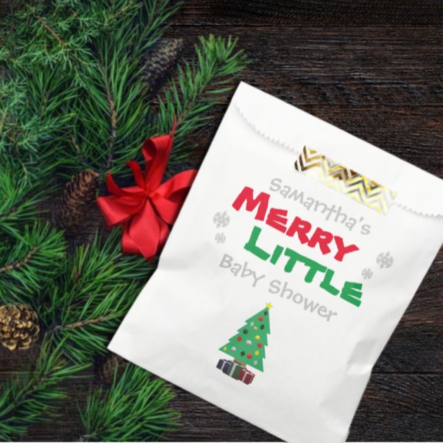 Merry Little Baby Shower Favour Bag (Creator Uploaded)