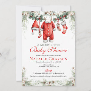 Merry Little Baby Shower Invitation