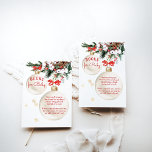 Merry Little Baby Shower Modern Christmas Books Enclosure Card<br><div class="desc">Merry Little Baby Shower Modern Christmas Books for Baby</div>