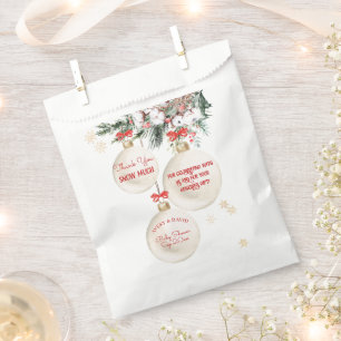 Merry Little Baby Shower Modern Christmas Favour Bag