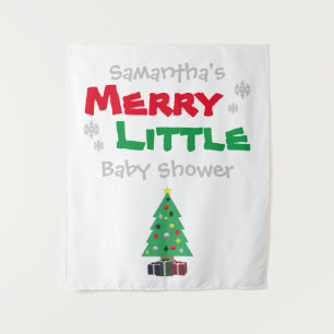 Merry Little Baby Shower Tapestry