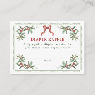 Merry Little Baby Whimsical Frame Diaper Raffle Enclosure Card