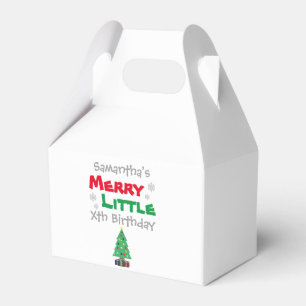 Merry Little Birthday Favor Box