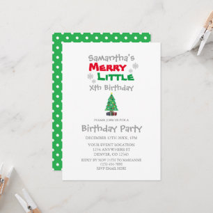 Merry Little Birthday Invitation