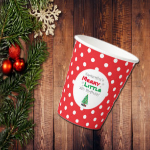 Merry Little Birthday Paper Cups