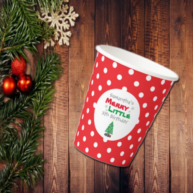 Merry Little Birthday Paper Cups (Creator Uploaded)