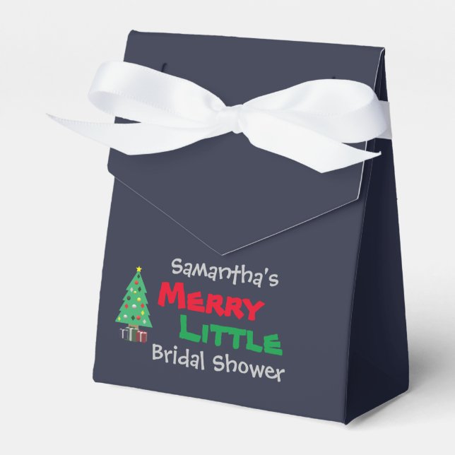 Merry Little Bridal Shower Favor Box (Front Side)