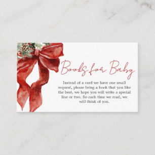 Merry Little Christmas Baby Shower Books for Baby Enclosure Card