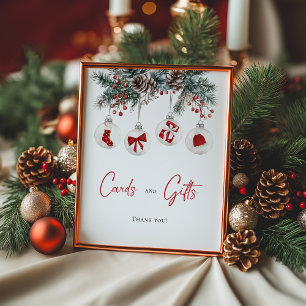Merry Little Christmas Baby Shower Cards and Gifts Poster