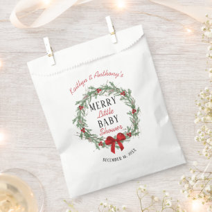 Merry Little Christmas Baby Shower Favour Bag