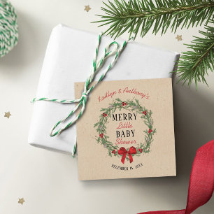Merry Little Christmas Baby Shower Favour Tags