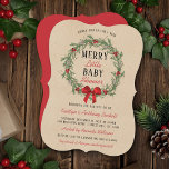 Merry Little Christmas Baby Shower Invitation<br><div class="desc">Celebrate in style with these trendy baby shower invitations. The design is easy to personalize with your own wording and your family and friends will be thrilled when they receive these fabulous party invites.</div>