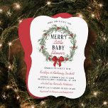 Merry Little Christmas Baby Shower Invitation<br><div class="desc">Celebrate in style with these trendy baby shower invitations. The design is easy to personalize with your own wording and your family and friends will be thrilled when they receive these fabulous party invites.</div>