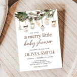 Merry Little Christmas Baby Shower Invitation<br><div class="desc">Welcome your little one with our heartwarming Christmas Baby Shower Invitation Printable. Personalize to share the joy with your loved ones!

BS973</div>