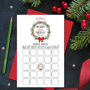 Merry Little Christmas Bridal Shower Bingo Game