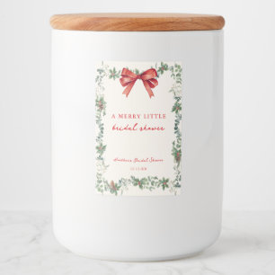 Merry Little Christmas Bridal Shower Favor Labels