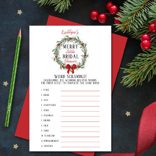 Merry Little Christmas Bridal Shower Word Scramble