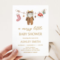 Merry Little Christmas Clothes Baby Shower