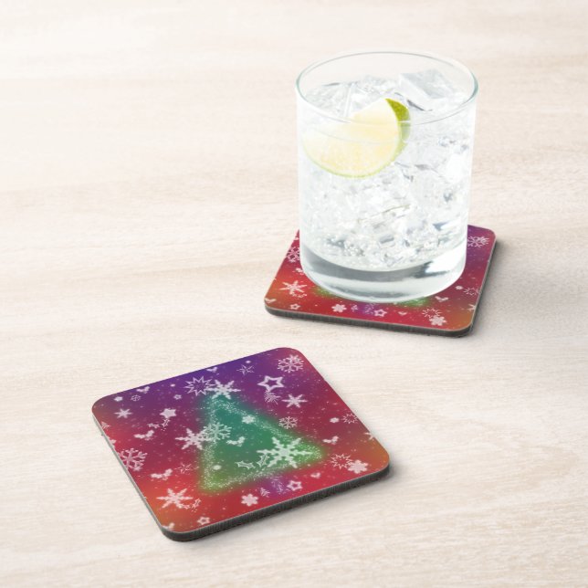 Merry Little Christmas Cork Coasters (Right Side)