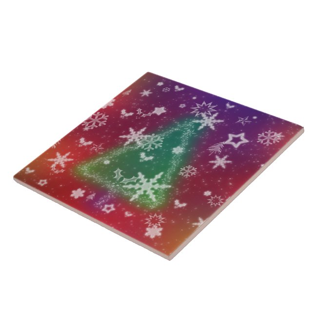 Merry Little Christmas Decorative Tile / Trivet (Side)