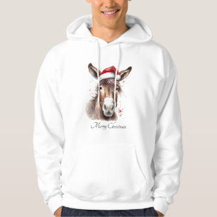 Merry Little Christmas Donkey, custom Hoodie