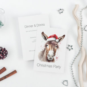 Merry Little Christmas Donkey, custom Invitation