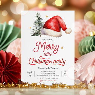 Merry Little Christmas Holiday Cocktail Party Invitation