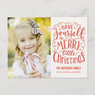 Merry Little Christmas Holiday Postcard