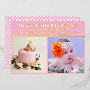 Merry Little Christmas New Baby Foil Holiday Card