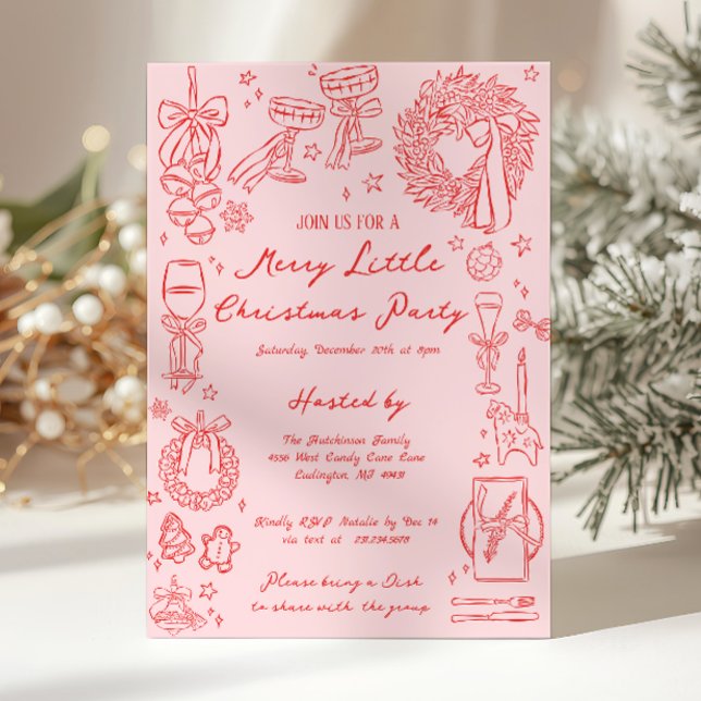 Merry Little Christmas Party Invitation (Merry Little Christmas Party Invitation)