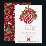 Merry Little Christmas Piano Recital Invitation<br><div class="desc">This festsive Christmas holiday piano recital invitation features a shiny red glass ornament with a red bow/ribbon, poinsettias and hollies. The reverse side features a red background with Christmas holiday motifs. Personalize it for your needs. You can find matching products at my store.</div>