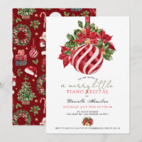 Merry Little Christmas Piano Recital Invitation