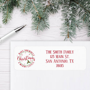 Merry Little Christmas Return Address