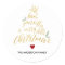 Merry Little Christmas round sticker