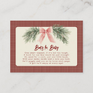 Merry Little Christmas Rustic Baby Shower Enclosure Card