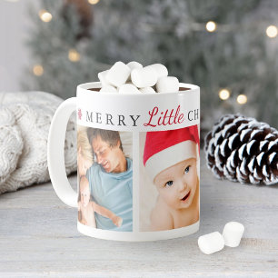 Merry Little Christmas Snowflake Photo Coffee Mug