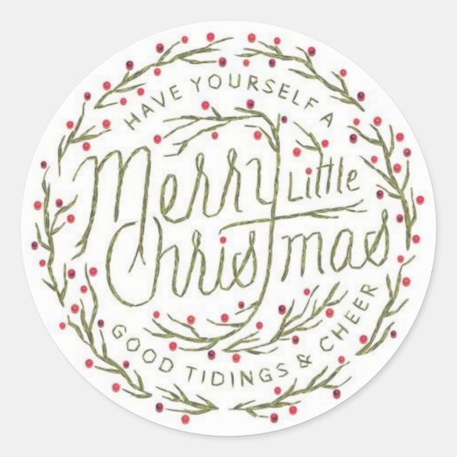 Merry Little Christmas Stickers (Front)