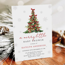 Merry Little Christmas Tree Baby Shower