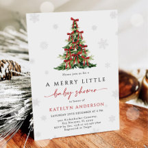 Merry Little Christmas Tree Baby Shower