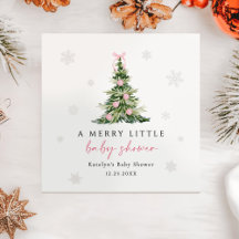 Merry Little Christmas Tree Baby Shower